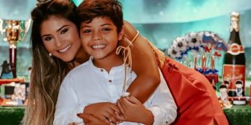 Filho de Mileide Mihaile se emociona ao receber mensagem de aniversário da mãe; assista