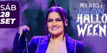Mara Pavanelly realiza show exclusivo em edição de Halloween do Meu Bloco é Neon